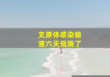 支原体感染输液六天低烧了