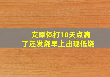 支原体打10天点滴了还发烧早上出现低烧