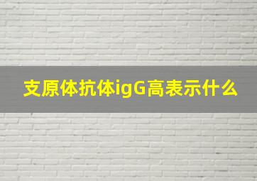 支原体抗体igG高表示什么