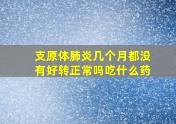 支原体肺炎几个月都没有好转正常吗吃什么药