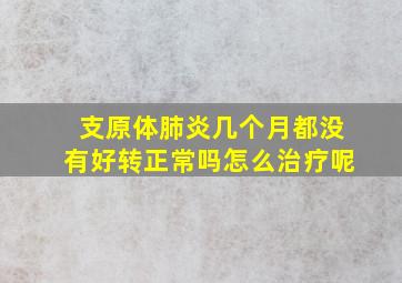 支原体肺炎几个月都没有好转正常吗怎么治疗呢