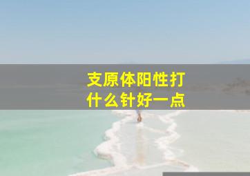 支原体阳性打什么针好一点