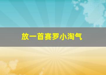 放一首赛罗小淘气