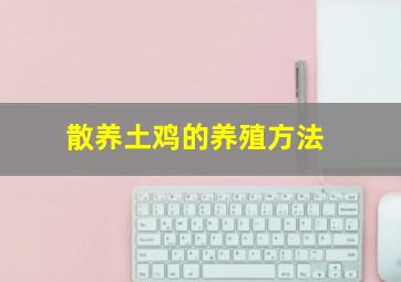 散养土鸡的养殖方法