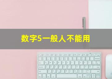 数字5一般人不能用