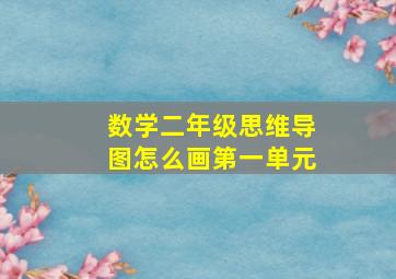 数学二年级思维导图怎么画第一单元