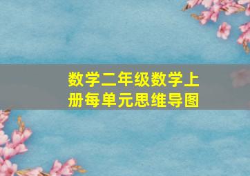 数学二年级数学上册每单元思维导图