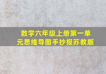 数学六年级上册第一单元思维导图手抄报苏教版