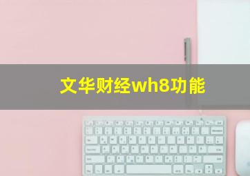 文华财经wh8功能