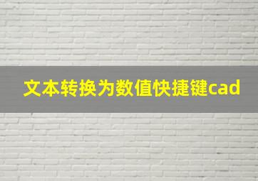 文本转换为数值快捷键cad