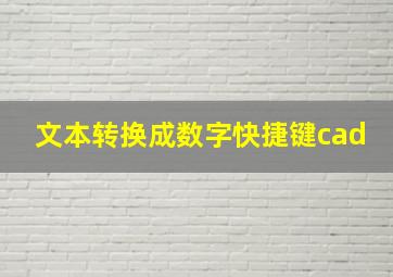 文本转换成数字快捷键cad