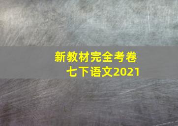 新教材完全考卷七下语文2021