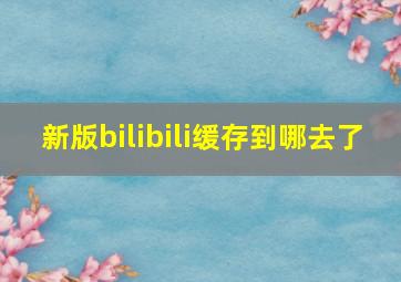 新版bilibili缓存到哪去了