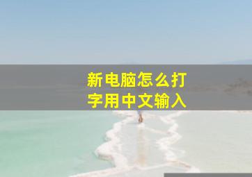 新电脑怎么打字用中文输入