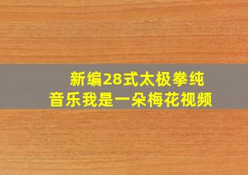 新编28式太极拳纯音乐我是一朵梅花视频