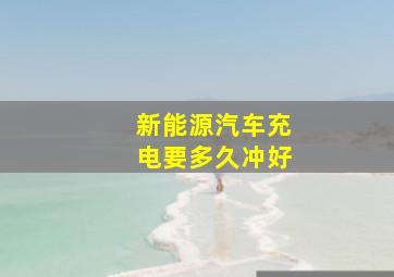 新能源汽车充电要多久冲好