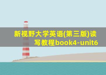 新视野大学英语(第三版)读写教程book4-unit6