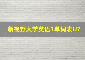 新视野大学英语1单词表U7