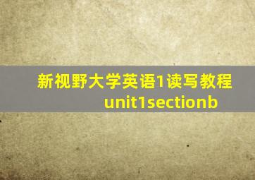 新视野大学英语1读写教程unit1sectionb