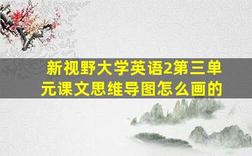 新视野大学英语2第三单元课文思维导图怎么画的