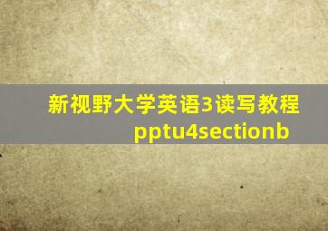 新视野大学英语3读写教程pptu4sectionb