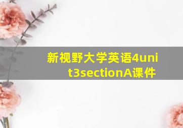 新视野大学英语4unit3sectionA课件