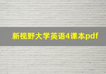 新视野大学英语4课本pdf