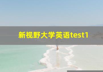 新视野大学英语test1