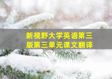 新视野大学英语第三版第三单元课文翻译