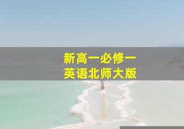 新高一必修一英语北师大版