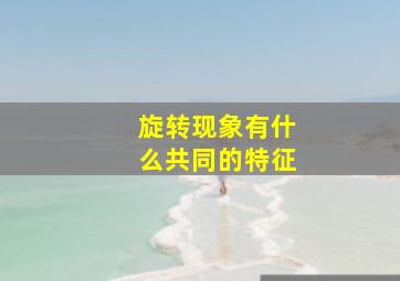 旋转现象有什么共同的特征