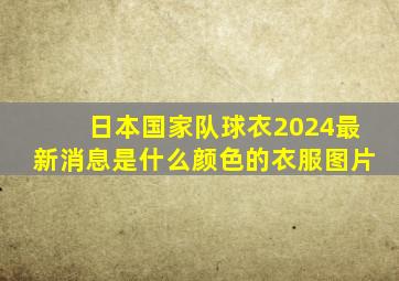 日本国家队球衣2024最新消息是什么颜色的衣服图片