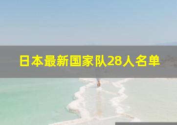 日本最新国家队28人名单