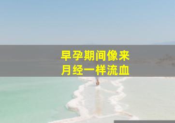 早孕期间像来月经一样流血