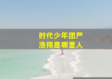 时代少年团严浩翔是哪里人