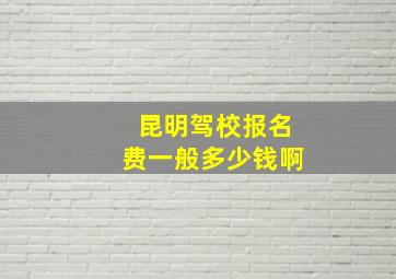 昆明驾校报名费一般多少钱啊