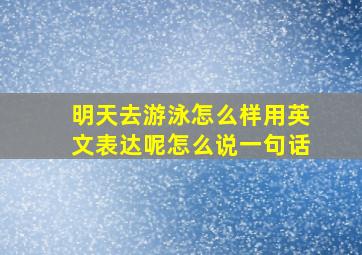 明天去游泳怎么样用英文表达呢怎么说一句话