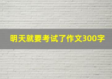 明天就要考试了作文300字