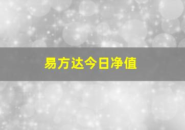 易方达今日净值