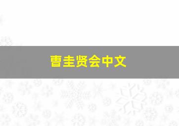 曺圭贤会中文