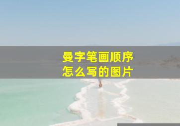 曼字笔画顺序怎么写的图片