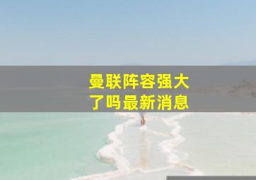 曼联阵容强大了吗最新消息