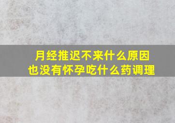 月经推迟不来什么原因也没有怀孕吃什么药调理