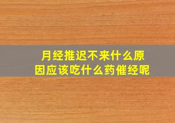 月经推迟不来什么原因应该吃什么药催经呢