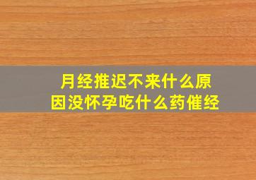 月经推迟不来什么原因没怀孕吃什么药催经