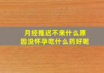 月经推迟不来什么原因没怀孕吃什么药好呢