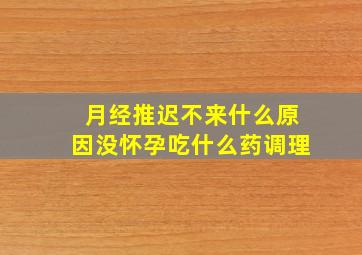 月经推迟不来什么原因没怀孕吃什么药调理