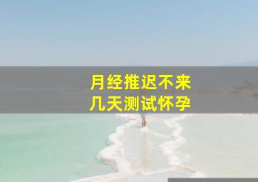 月经推迟不来几天测试怀孕