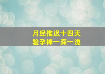 月经推迟十四天验孕棒一深一浅