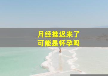 月经推迟来了可能是怀孕吗